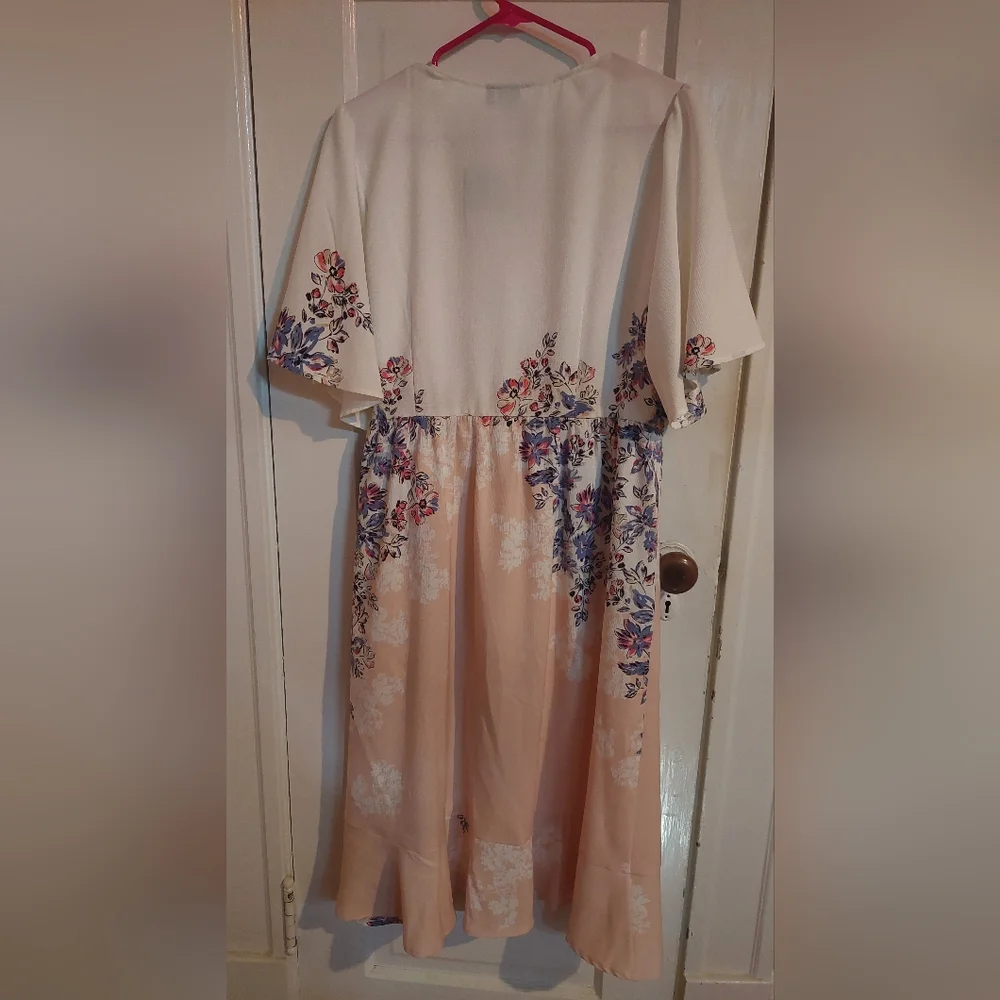 KAARI blue 1X Wrap dress - Picture 4 of 4